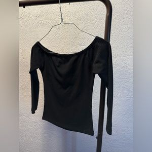 Off the shoulder black top